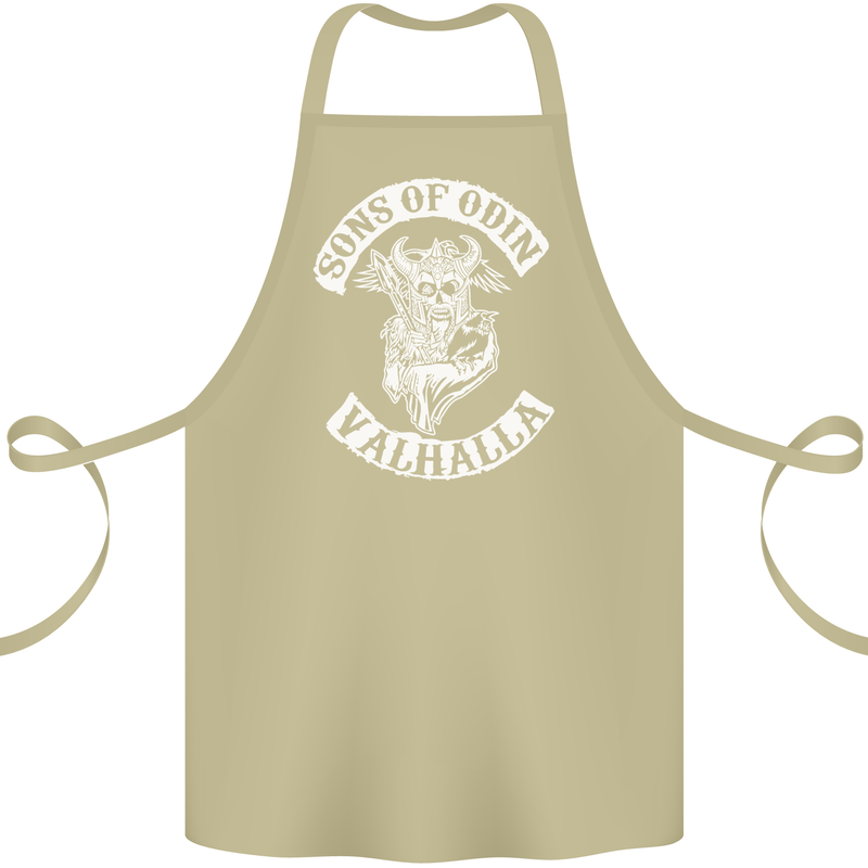 Son of Odin Valhalla Viking Norse Mythology Cotton Apron 100% Organic Khaki