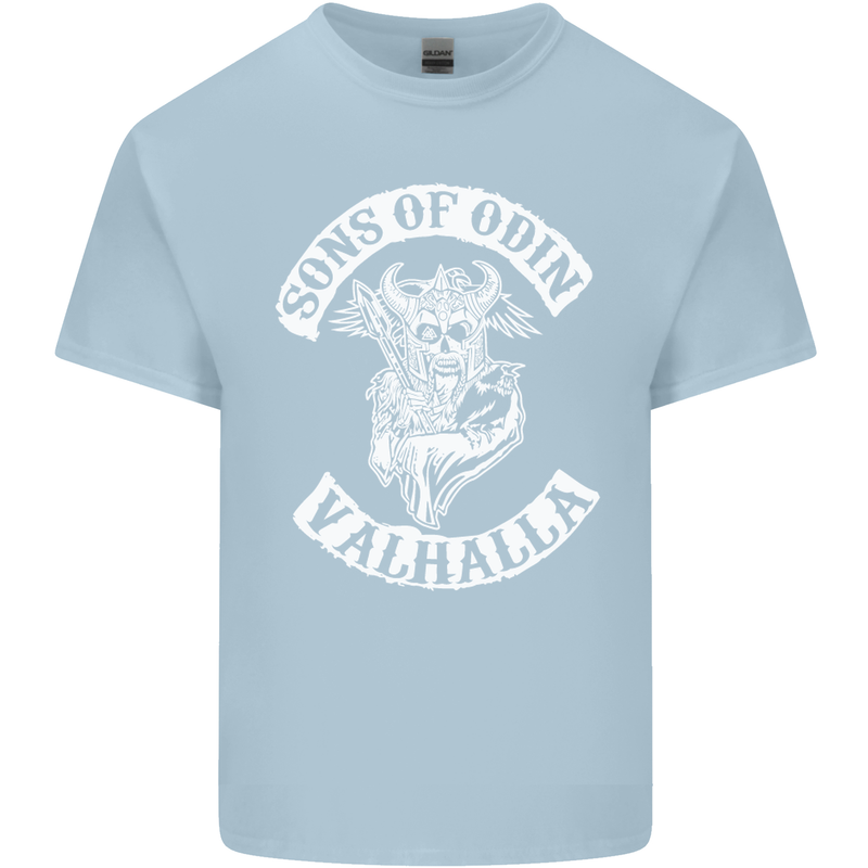 Son of Odin Valhalla Viking Norse Mythology Kids T-Shirt Childrens Light Blue