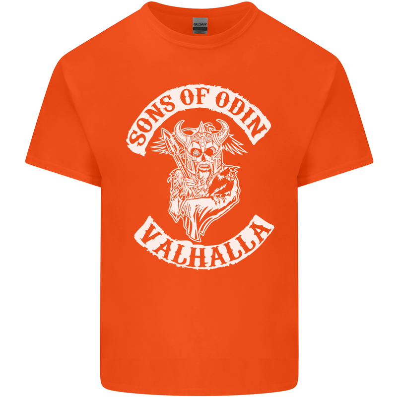 Son of Odin Valhalla Viking Norse Mythology Kids T-Shirt Childrens Orange