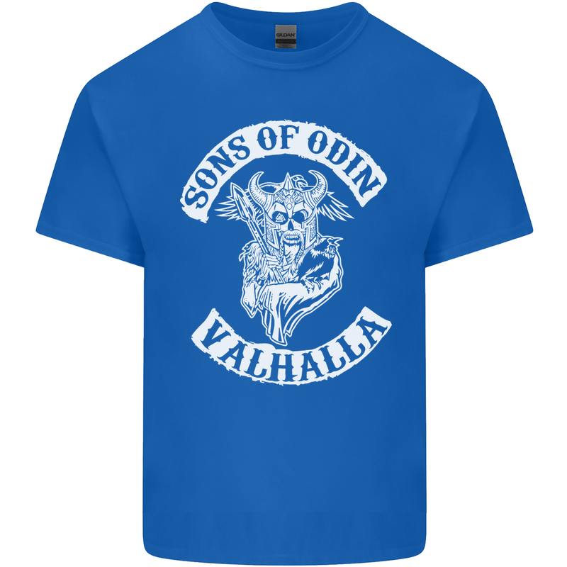 Son of Odin Valhalla Viking Norse Mythology Kids T-Shirt Childrens Royal Blue