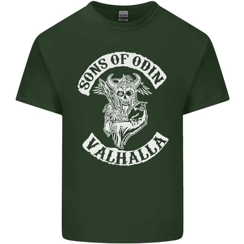 Son of Odin Valhalla Viking Norse Mythology Mens Cotton T-Shirt Tee Top Forest Green
