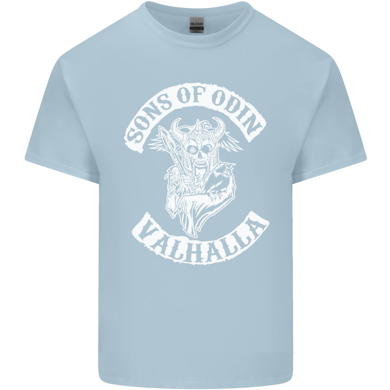 Son of Odin Valhalla Viking Norse Mythology Mens Cotton T-Shirt Tee Top Light Blue