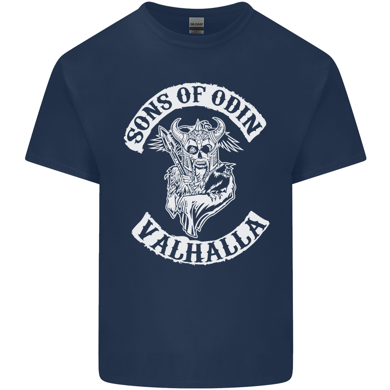 Son of Odin Valhalla Viking Norse Mythology Mens Cotton T-Shirt Tee Top Navy Blue