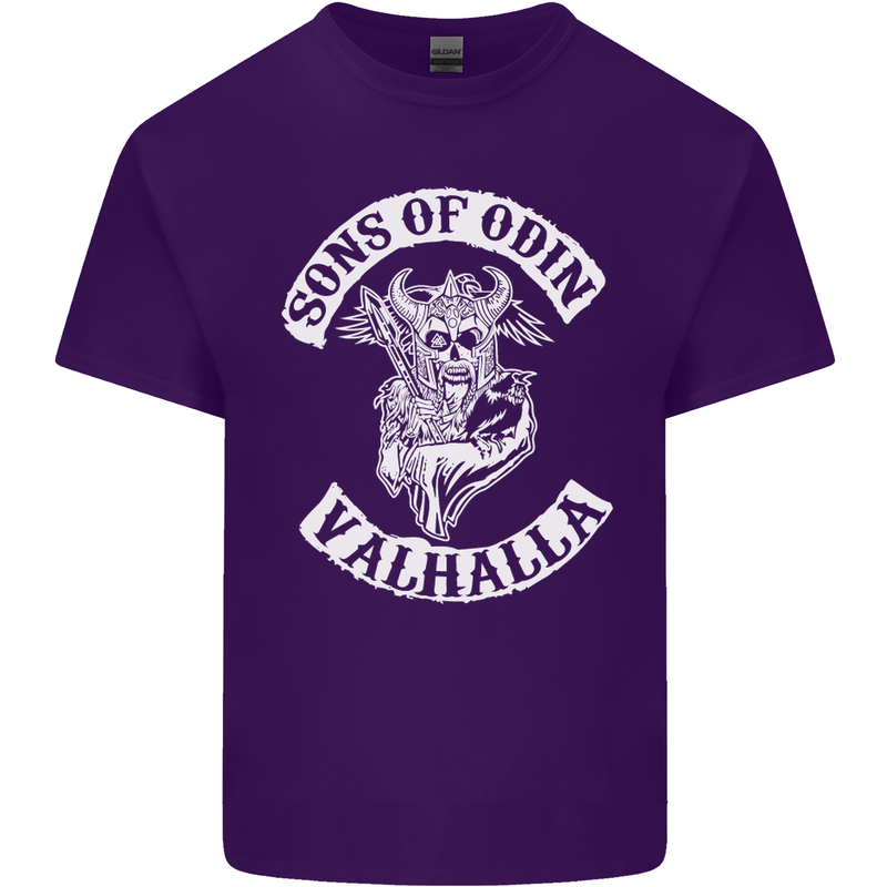 Son of Odin Valhalla Viking Norse Mythology Mens Cotton T-Shirt Tee Top Purple
