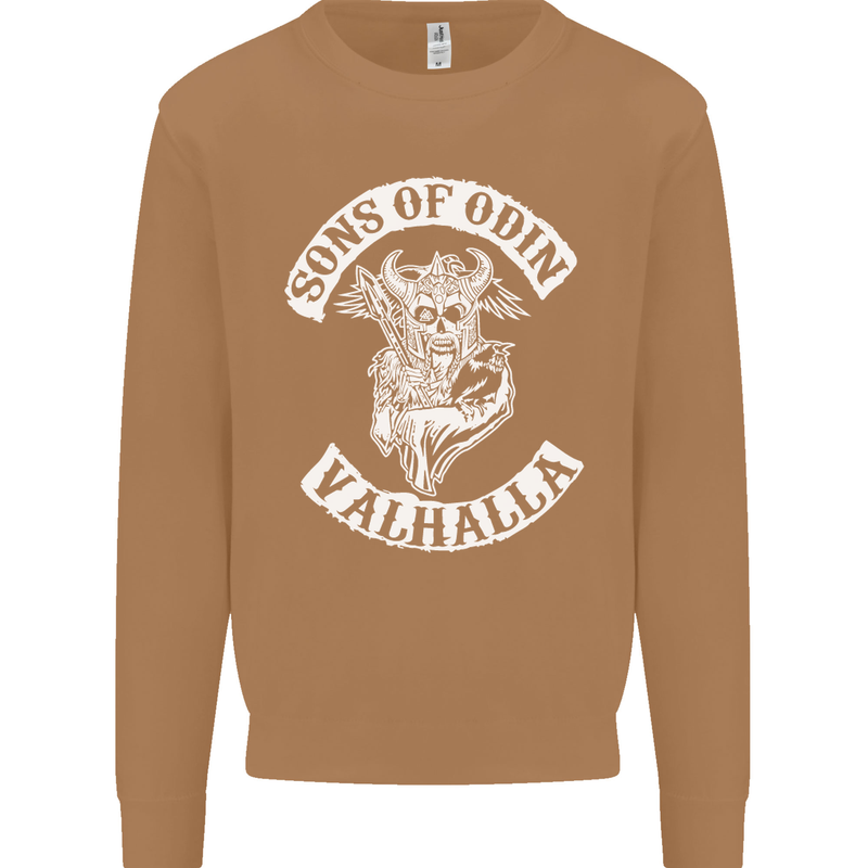 Son of Odin Valhalla Viking Norse Mythology Mens Sweatshirt Jumper Caramel Latte