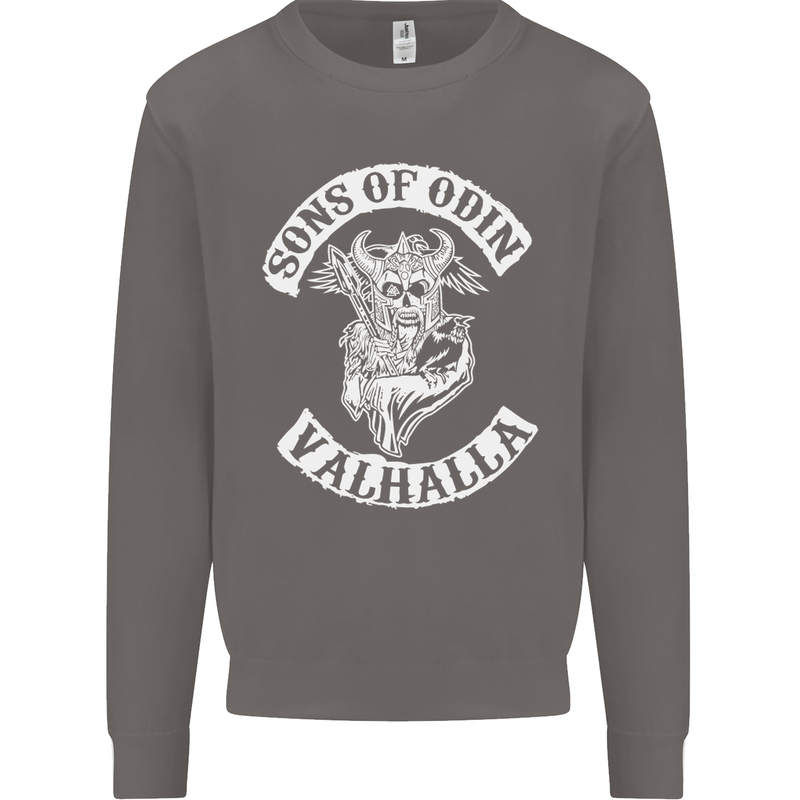Son of Odin Valhalla Viking Norse Mythology Mens Sweatshirt Jumper Charcoal