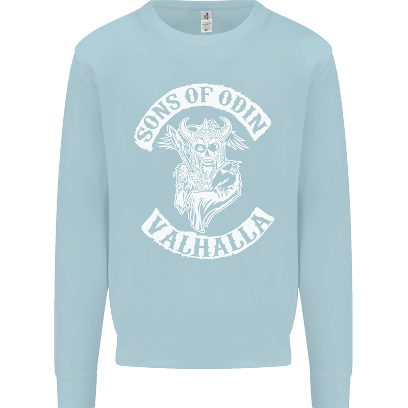 Son of Odin Valhalla Viking Norse Mythology Mens Sweatshirt Jumper Light Blue