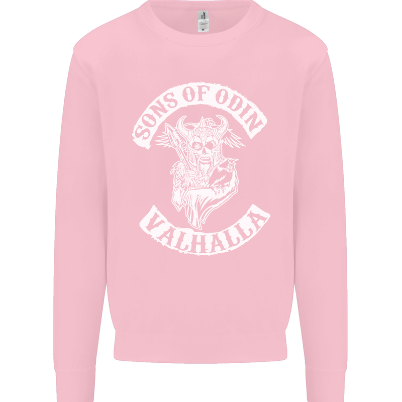 Son of Odin Valhalla Viking Norse Mythology Mens Sweatshirt Jumper Light Pink