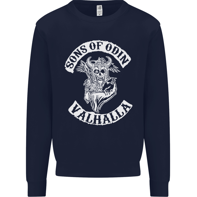 Son of Odin Valhalla Viking Norse Mythology Mens Sweatshirt Jumper Navy Blue