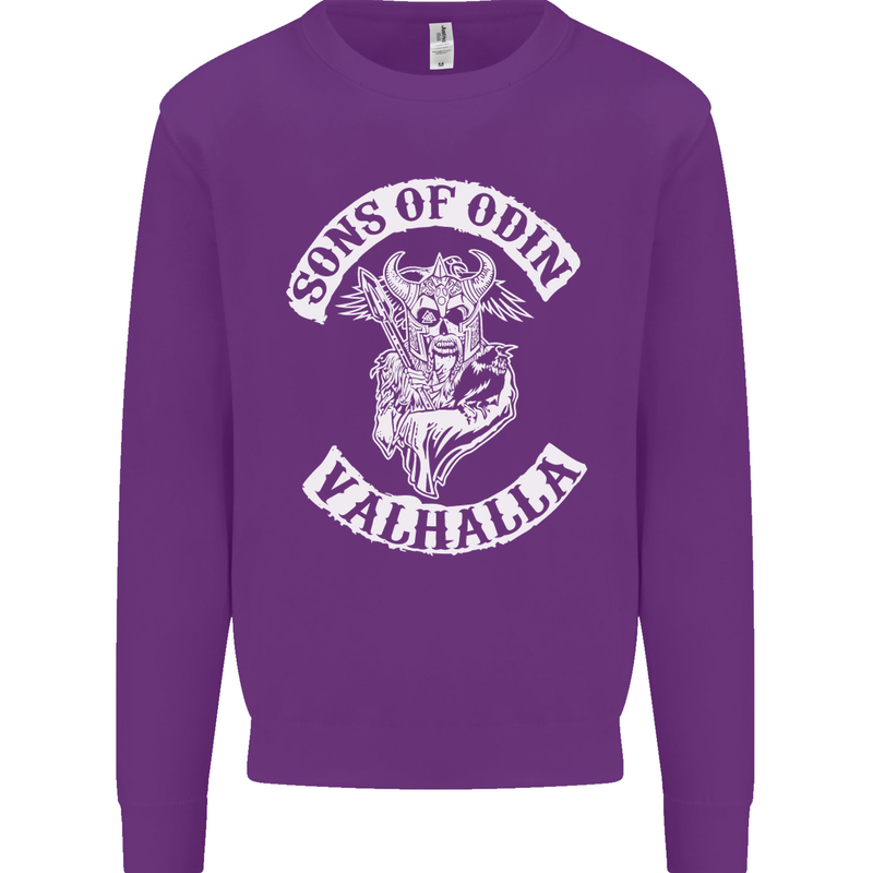 Son of Odin Valhalla Viking Norse Mythology Mens Sweatshirt Jumper Purple