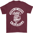 Son of Odin Valhalla Viking Norse Mythology Mens T-Shirt Cotton Gildan Maroon