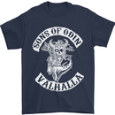 Son of Odin Valhalla Viking Norse Mythology Mens T-Shirt Cotton Gildan Navy Blue