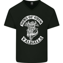Son of Odin Valhalla Viking Norse Mythology Mens V-Neck Cotton T-Shirt Black