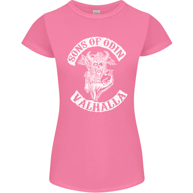 Son of Odin Valhalla Viking Norse Mythology Womens Petite Cut T-Shirt Azalea