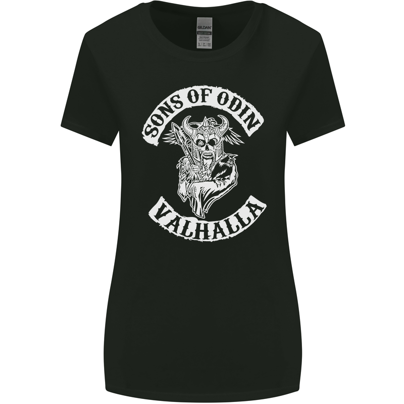 Son of Odin Valhalla Viking Norse Mythology Womens Wider Cut T-Shirt Black