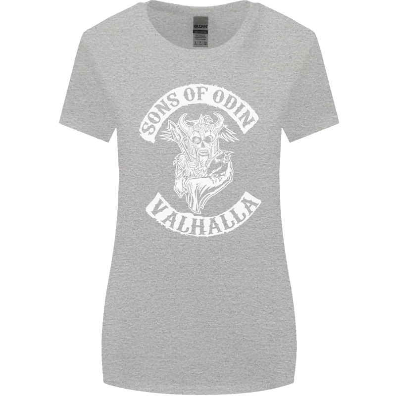 Son of Odin Valhalla Viking Norse Mythology Womens Wider Cut T-Shirt Sports Grey