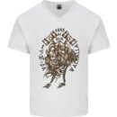 Sons of Odin Viking Valhalla Warrior Mens V-Neck Cotton T-Shirt White