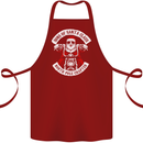Sons of Santa Biker Motorcycle Christmas Cotton Apron 100% Organic Maroon
