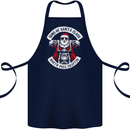 Sons of Santa Biker Motorcycle Christmas Cotton Apron 100% Organic Navy Blue
