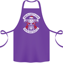 Sons of Santa Biker Motorcycle Christmas Cotton Apron 100% Organic Purple