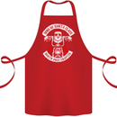 Sons of Santa Biker Motorcycle Christmas Cotton Apron 100% Organic Red