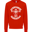 Sons of Santa Biker Motorcycle Christmas Kids Sweatshirt Jumper Bright Red