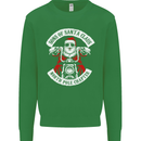 Sons of Santa Biker Motorcycle Christmas Kids Sweatshirt Jumper Irish Green