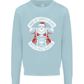 Sons of Santa Biker Motorcycle Christmas Kids Sweatshirt Jumper Light Blue