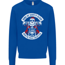 Sons of Santa Biker Motorcycle Christmas Kids Sweatshirt Jumper Royal Blue