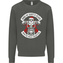 Sons of Santa Biker Motorcycle Christmas Kids Sweatshirt Jumper Storm Grey