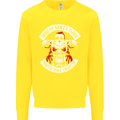 Sons of Santa Biker Motorcycle Christmas Kids Sweatshirt Jumper Yellow