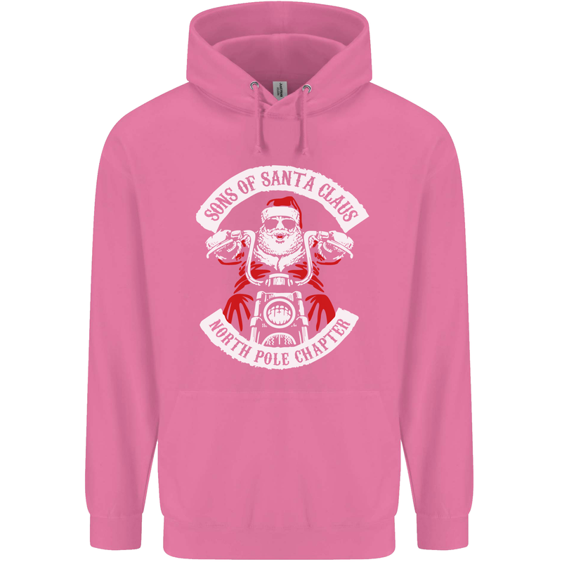 Sons of Santa Biker Motorcycle Christmas Mens 80% Cotton Hoodie Azelea
