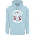 Sons of Santa Biker Motorcycle Christmas Mens 80% Cotton Hoodie Light Blue