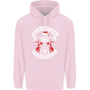 Sons of Santa Biker Motorcycle Christmas Mens 80% Cotton Hoodie Light Pink
