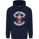 Sons of Santa Biker Motorcycle Christmas Mens 80% Cotton Hoodie Navy Blue