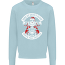 Sons of Santa Biker Motorcycle Christmas Mens Sweatshirt Jumper Light Blue