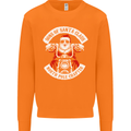 Sons of Santa Biker Motorcycle Christmas Mens Sweatshirt Jumper Orange