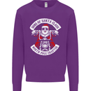 Sons of Santa Biker Motorcycle Christmas Mens Sweatshirt Jumper Purple