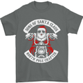 Sons of Santa Biker Motorcycle Christmas Mens T-Shirt Cotton Gildan Charcoal