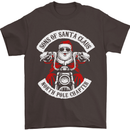 Sons of Santa Biker Motorcycle Christmas Mens T-Shirt Cotton Gildan Dark Chocolate