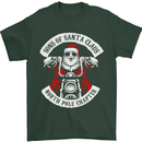 Sons of Santa Biker Motorcycle Christmas Mens T-Shirt Cotton Gildan Forest Green