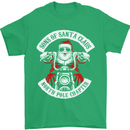 Sons of Santa Biker Motorcycle Christmas Mens T-Shirt Cotton Gildan Irish Green