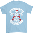 Sons of Santa Biker Motorcycle Christmas Mens T-Shirt Cotton Gildan Light Blue