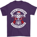 Sons of Santa Biker Motorcycle Christmas Mens T-Shirt Cotton Gildan Purple