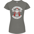 Sons of Santa Biker Motorcycle Christmas Womens Petite Cut T-Shirt Charcoal
