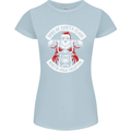 Sons of Santa Biker Motorcycle Christmas Womens Petite Cut T-Shirt Light Blue