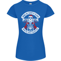 Sons of Santa Biker Motorcycle Christmas Womens Petite Cut T-Shirt Royal Blue