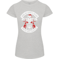 Sons of Santa Biker Motorcycle Christmas Womens Petite Cut T-Shirt Sports Grey