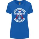 Sons of Santa Biker Motorcycle Christmas Womens Wider Cut T-Shirt Royal Blue