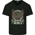 Sons of Valhalla Vikings Celtic Symbols Mens V-Neck Cotton T-Shirt Black